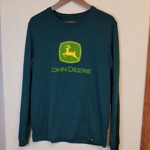 John Deere Men's Teal Long Sleeve Tee